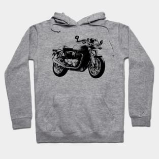 Thruxton 1200 Bike Sketch Art Hoodie